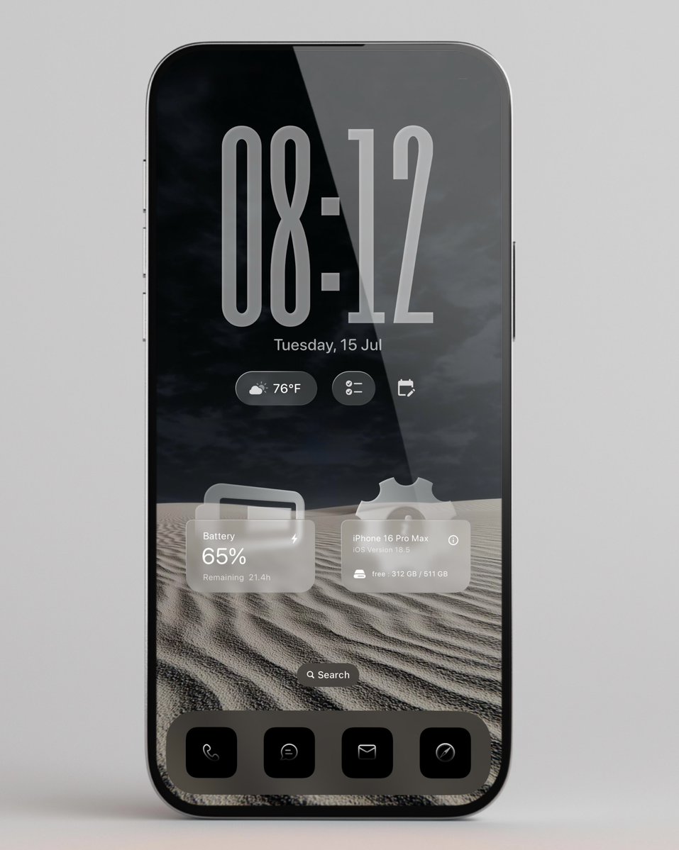 AntronNYC's tweet image. Desert calm. Midnight tech. 🏜️📱 #MinimalVibes #wallpapers #wallpaper
Widgets and icons @21MaRcO12
Wall @Paperoidd