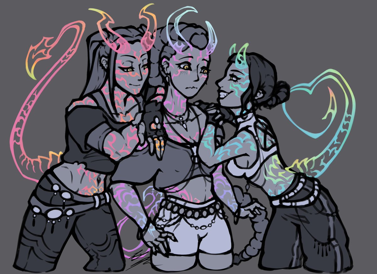 So... I may have also made a version with Rumi as a demon too
#polytrix