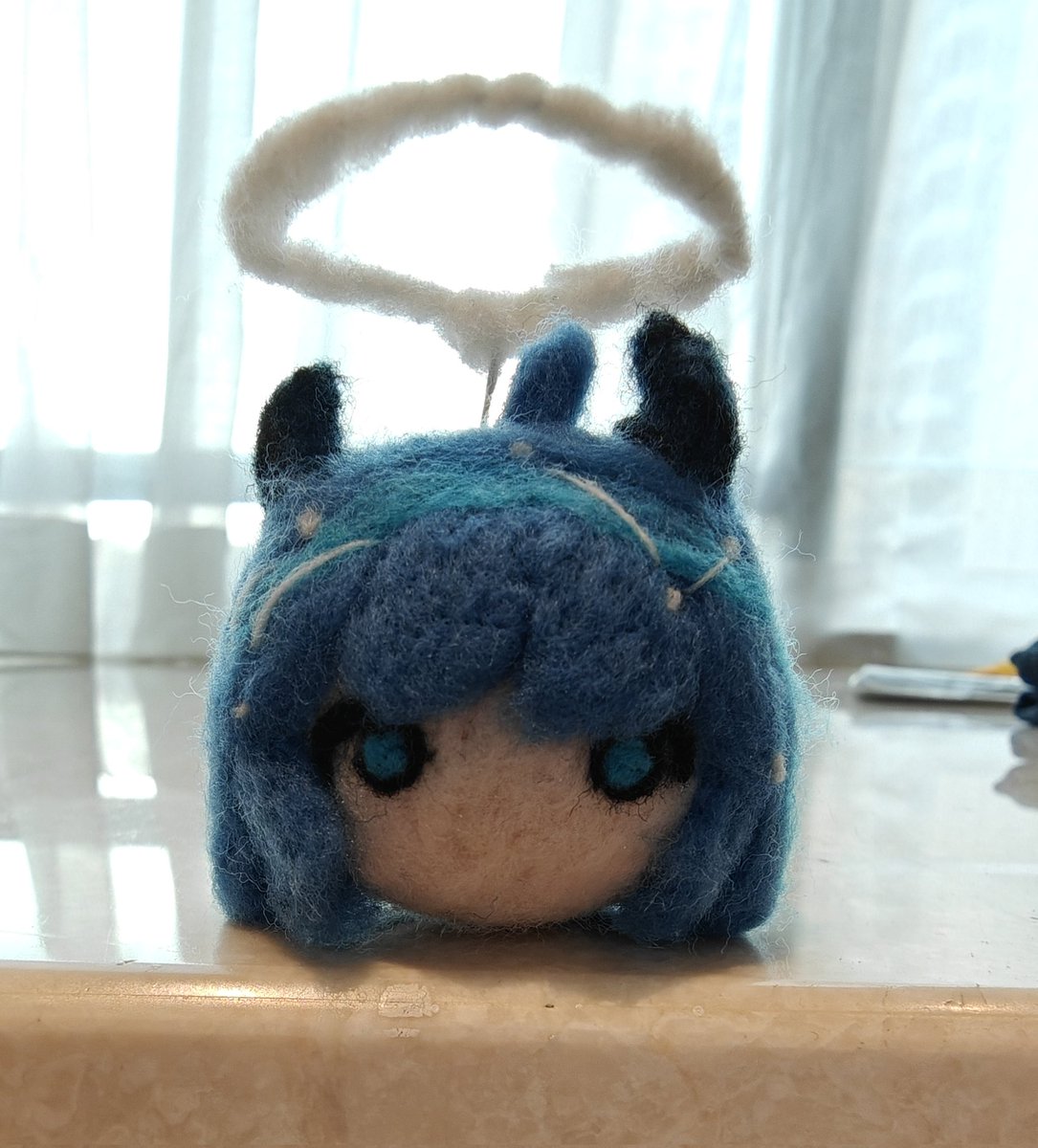 also i needle felted my oc Starnight 🥺🥺🥺