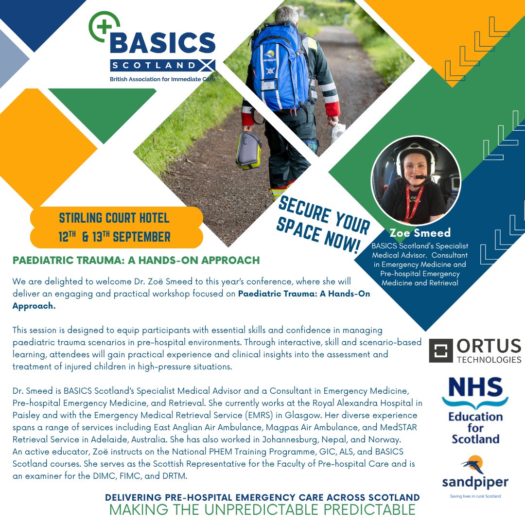 We are delighted to welcome Dr. Zoë Smeed to this year’s conference, where she will deliver an engaging and practical workshop focused on Paediatric Trauma: A Hands-On Approach.

<a href="/NHS_Education/">NHS Education for Scotland (NES)</a> <a href="/CSMEN1/">NES Clinical Skills Managed Educational Network</a> <a href="/theortusgroup/">The Ortus Group</a>