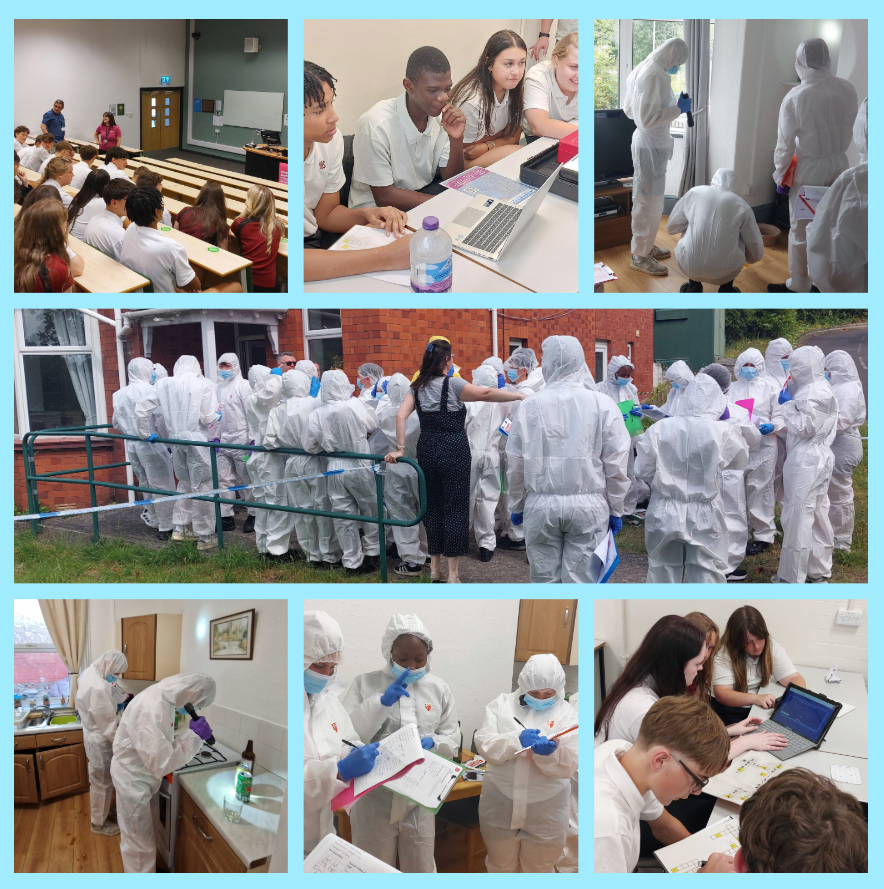 BCACS_Science's tweet photo. Our Year 9 students absolutely nailed the 'Murder Tydfil' STEM event at the University of South Wales yesterday! From forensic science to problem-solving, you all showed some serious detective skills! #STEM #MurderTydfil #USW #NextGenScientists @BishopHedleyRC https://t.co/x0FhTg8958