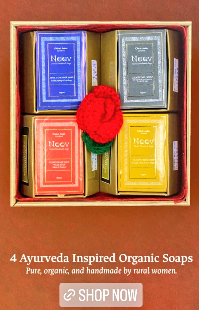 NeevSoaps's tweet photo. #rural women made
#ayurveda inspired #organic #Soaps 
Shop now at https://t.co/eqxpexQ12H https://t.co/2oQZrp9qEJ