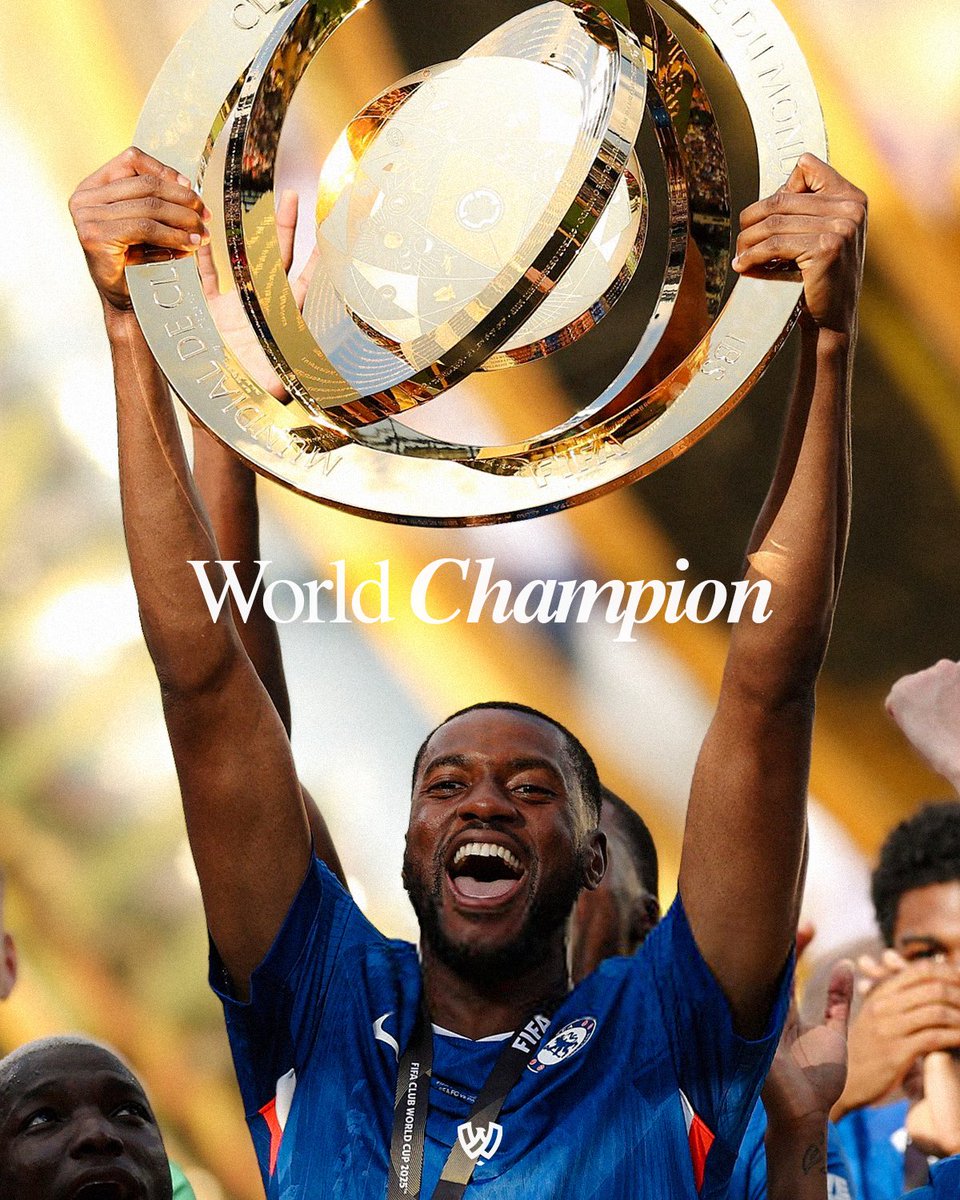 World champion. Legacy building. 🏆🌍

Tosin lifts the FIFA Club World Cup, ending the season with the game’s most prestigious prize. A campaign defined by consistency, class, and calm under pressure.

Will. Work. Win.

#TheWinningTeam #WNRS