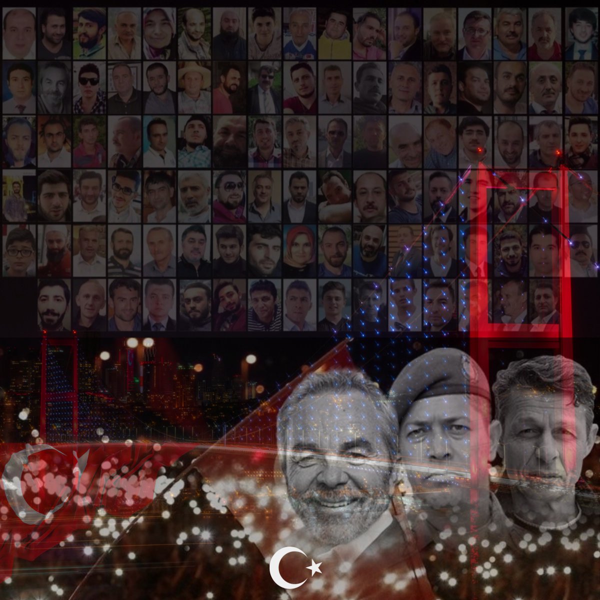 Milli ruh bedeniyle buluştu o gece. 
Selâlarla secde etti Yüceler Yücesi'ne..

Bayrağa kan, ahde can veren şehitlerimizi rahmetle, minnetle yâd ediyorum..
15 Temmuz