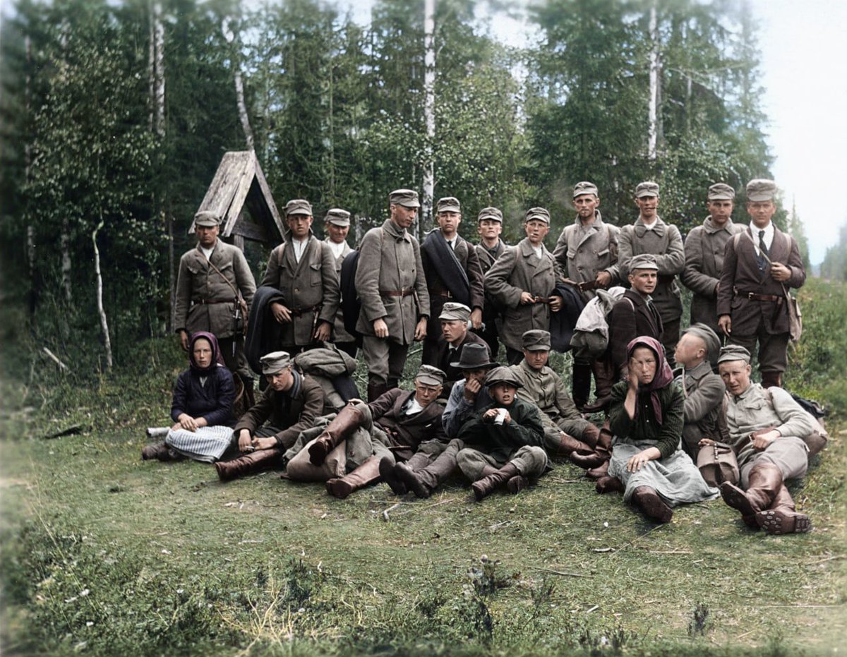 KKLKND's tweet image. From July 12 to 14, 1918, a meeting of representatives from the southern municipalities of White Sea Karelia was held in the village of Lamminpohja. A two-person delegation was elected to present the resolutions and request support from the Finnish Government.
#FreeKarelia