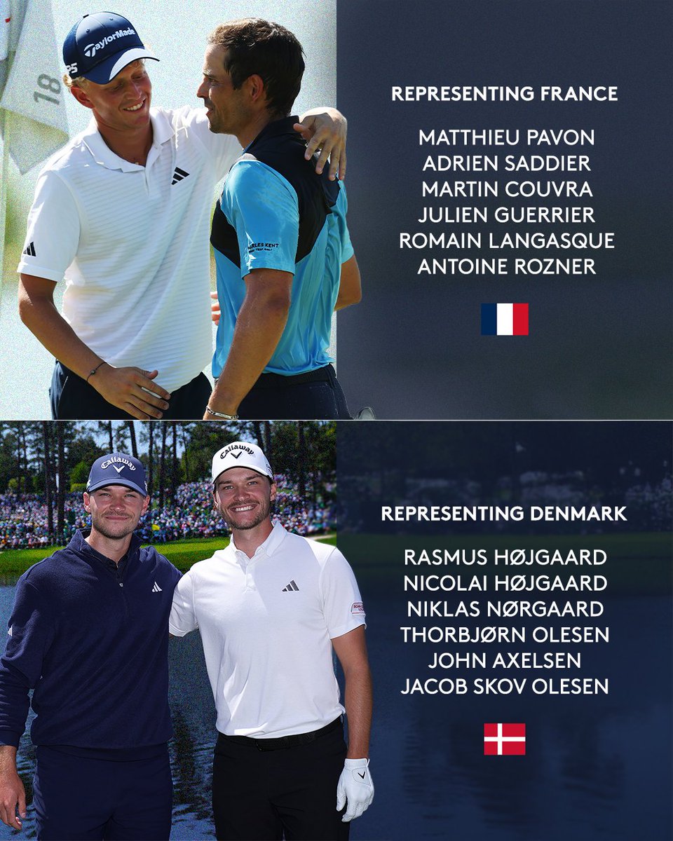 DPWorldTour's tweet image. A record number of players teeing it up for France and Denmark at this year's @TheOpen 🙌

#TheOpen