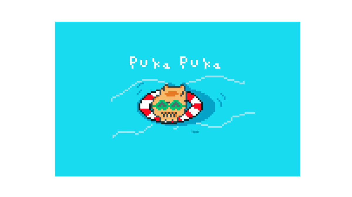 pxlykc23's tweet image. Puka Puka 〜

#ドット絵　#pixelart  #ぽこむ