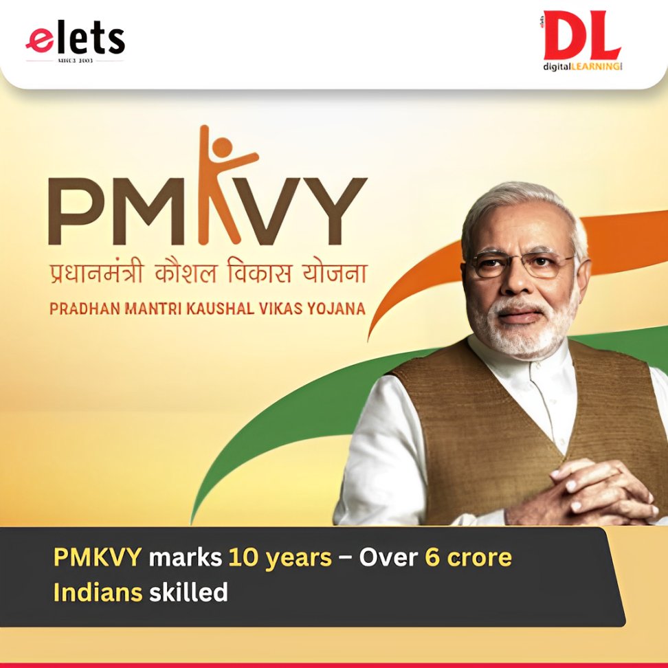 digitalLEARNING (@dl_magazine) on Twitter photo Indiaโs flagship skilling programme, the Pradhan Mantri Kaushal Vikas Yojana (PMKVY), completes a decade, having helped train over 6 crore people through various initiatives since 2014.
Read More: digitallearning.eletsonline.com/2025/07/pmkvy-โฆ
#SkillIndia #PMKVY #YouthEmpowerment #DigitalSkills Indiaโs flagship skilling programme, the Pradhan Mantri Kaushal Vikas Yojana (PMKVY), completes a decade, having helped train over 6 crore people through various initiatives since 2014.
Read More: digitallearning.eletsonline.com/2025/07/pmkvy-โฆ
#SkillIndia #PMKVY #YouthEmpowerment #DigitalSkills