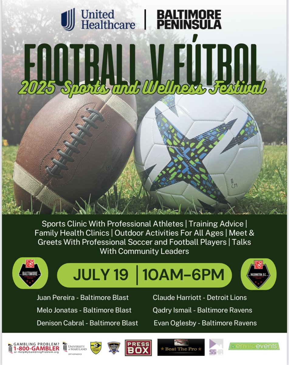 Reminder! Saturday is the 2025 Sports and Wellness Festival, with former NFL and soccer players. Great for the family and aspiring young athletes. Powered by UHC and <a href="/PressBoxOnline/">PressBox</a>