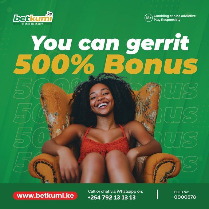 #AD 

🤑Get memorable na 500% Bonus
🎫First 4 deposits zako tunakujenga bonus heavy. 
📲Join and Fly✈️bit.ly/Betkumi-Ke 

T&amp;Cs Apply || Always Play Responsibly. 18+

#Betkumi #Aviator #CHAN2024