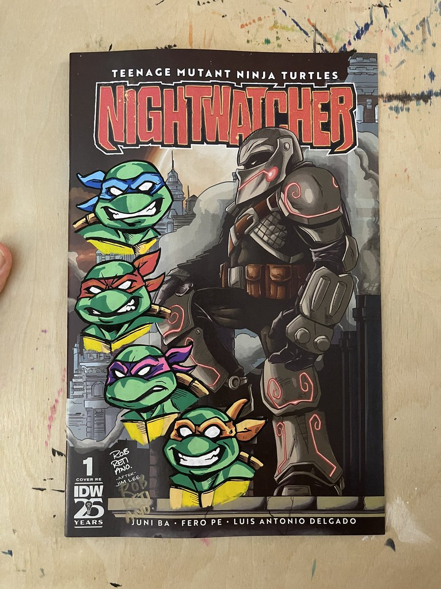 thatguydraws's tweet image. 4 remarks on 1 variant?
Done🤘
#tmnt #teenagemutantninjaturtles #idwcomics #comics @TMNT @IDWPublishing