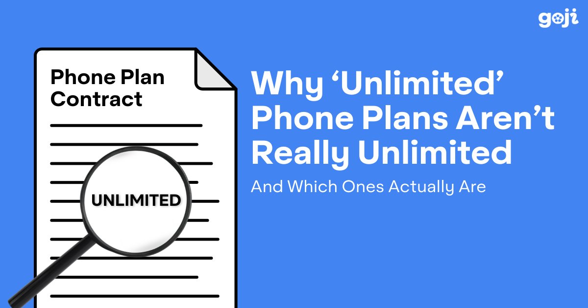 Here's why your unlimited plan probably isn't actually unlimited 👀

From sneaky speed limits to hotspot caps, most unlimited plans aren’t what they seem. We broke down the fine print—and highlighted the few plans that actually keep their promise.

👉 Read the blog: