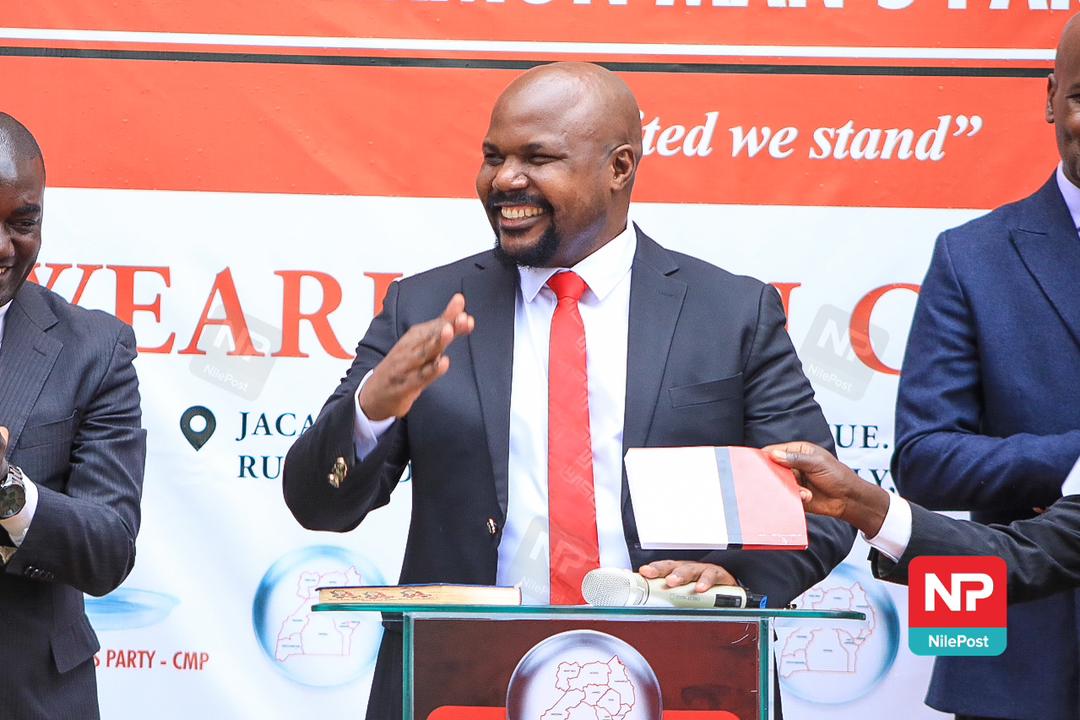Sheila Tusiime (@tusiimesheila) on Twitter photo Former Kawempe South legislator, Mubarak Munyagwa has been sworn in as the President of the newly launched 'The Common Man's Party' today at Jacaranda Gardens in Rubaga.
#NBSUpdates | <a href="/nbstv/">NBS Television</a> Former Kawempe South legislator, Mubarak Munyagwa has been sworn in as the President of the newly launched 'The Common Man's Party' today at Jacaranda Gardens in Rubaga.
#NBSUpdates | <a href="/nbstv/">NBS Television</a>