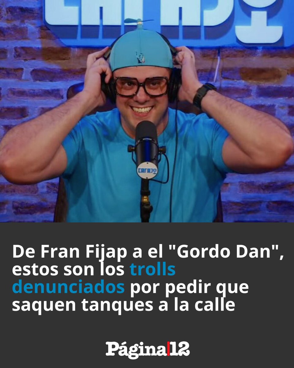Los apuntados son los tuiteros Gordo Dan, Fran Fijap y El Trumpista, entre otros. El escrito pide investigar sin reciben “algún apoyo, ayuda o dirección de funcionarios públicos”. [bit.ly/4nNTA6b]