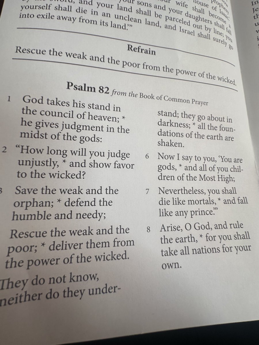 KarenHinton's tweet image. Why “…show favor to the wicked? Save the weak…”
I rarely attend church service but this past Sunday the minister and his congregation read this and I actually listened.