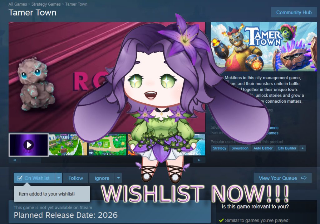Pssssst have you added Tamer Town to your wishlist yet?

 ...why not? 

You should... it would make Warren Mother very happy if you did!!!

#PlayTamerTown #TameEmAll #TamerTown