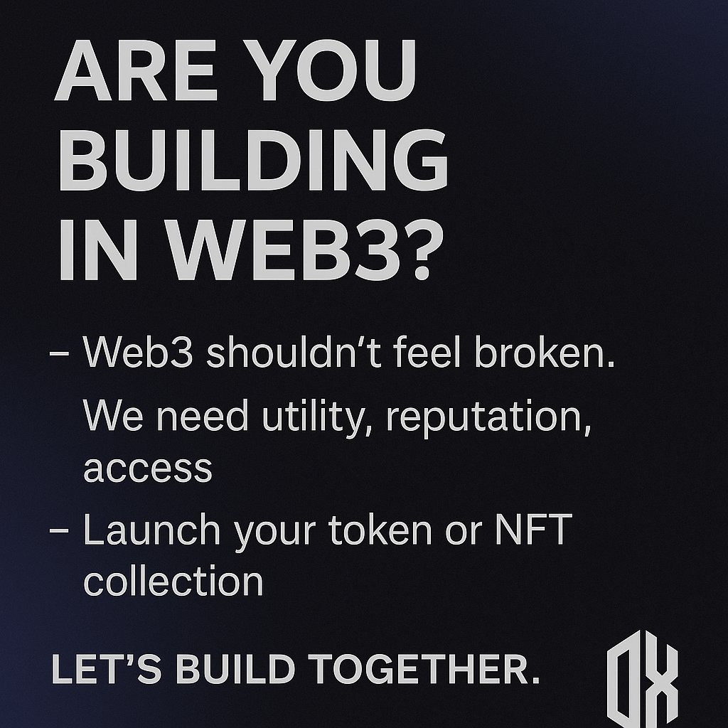 DalxyPlatform's tweet photo. Let’s Talk Web3: Are You Building or Just Watching?

Web3 is evolving fast — but only a few are building for utility, ownership, and community.

Here’s how Dalxy is redefining the space 👇

#DalxyPlatform #Web3Builders #DeFiTools #AIPoweredWeb3 #CryptoCreators https://t.co/ZfujNbgPYf