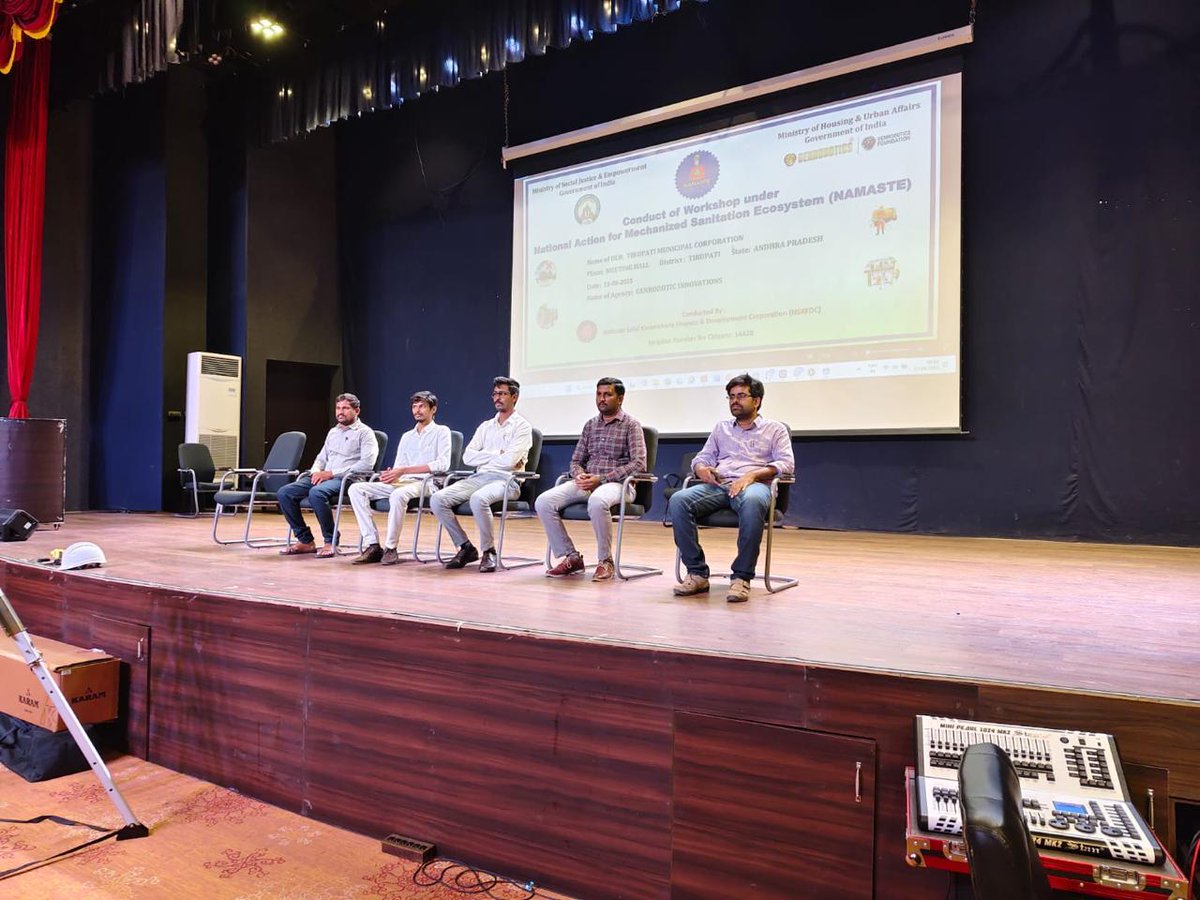 Delighted to present key moments from our recent workshop on Prevention of Hazardous Cleaning of Sewer and Septic Tanks”, conducted on 11 June 2025 at Kachchapi Auditorium, Municipal Corporation, Tirupati. Held under the #namastescheme in partnership with <a href="/nskfdc/">NSKFDC</a>, the session