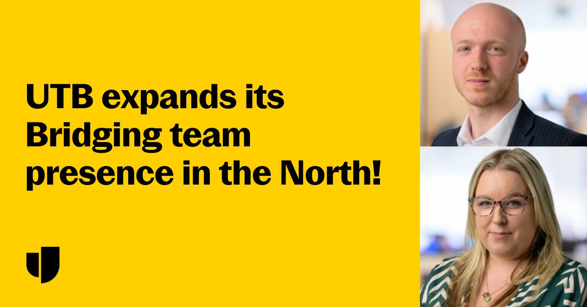 📍UTB expands in the North!

We’ve appointed two new bridging underwriters permanently based in our Manchester office thereby strengthening regional support &amp; service for brokers across the North &amp; Midlands.

ow.ly/SuZZ50WfrJg
 #UTB #BrokerSupport #BridgingFinance