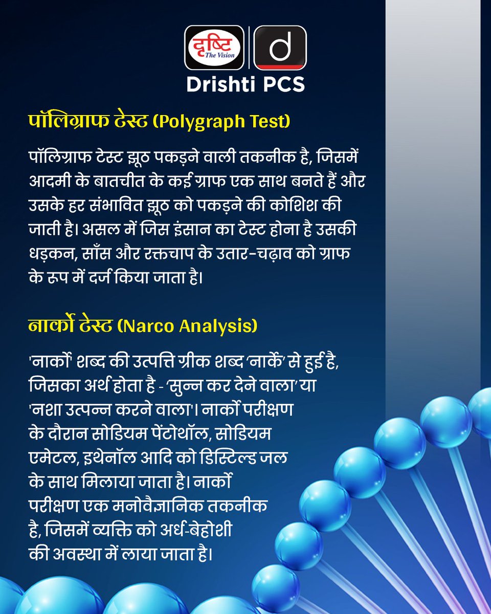 DrishtiPCS's tweet photo. फॉरेंसिक जैव प्रौद्योगिकी अपराध स्थल से एकत्रित जैविक साक्ष्यों का विश्लेषण कर न्यायिक प्रक्रिया को सशक्त बनाती है।
#DrishtiStaticBytes #Biometric #ForensicScience #CrimeInvestigation #ScientificEvidence #CriminalJustice #Biotechnology #ForensicTechnology #JusticeSystem #CrimeDetection #DrishtiPCS