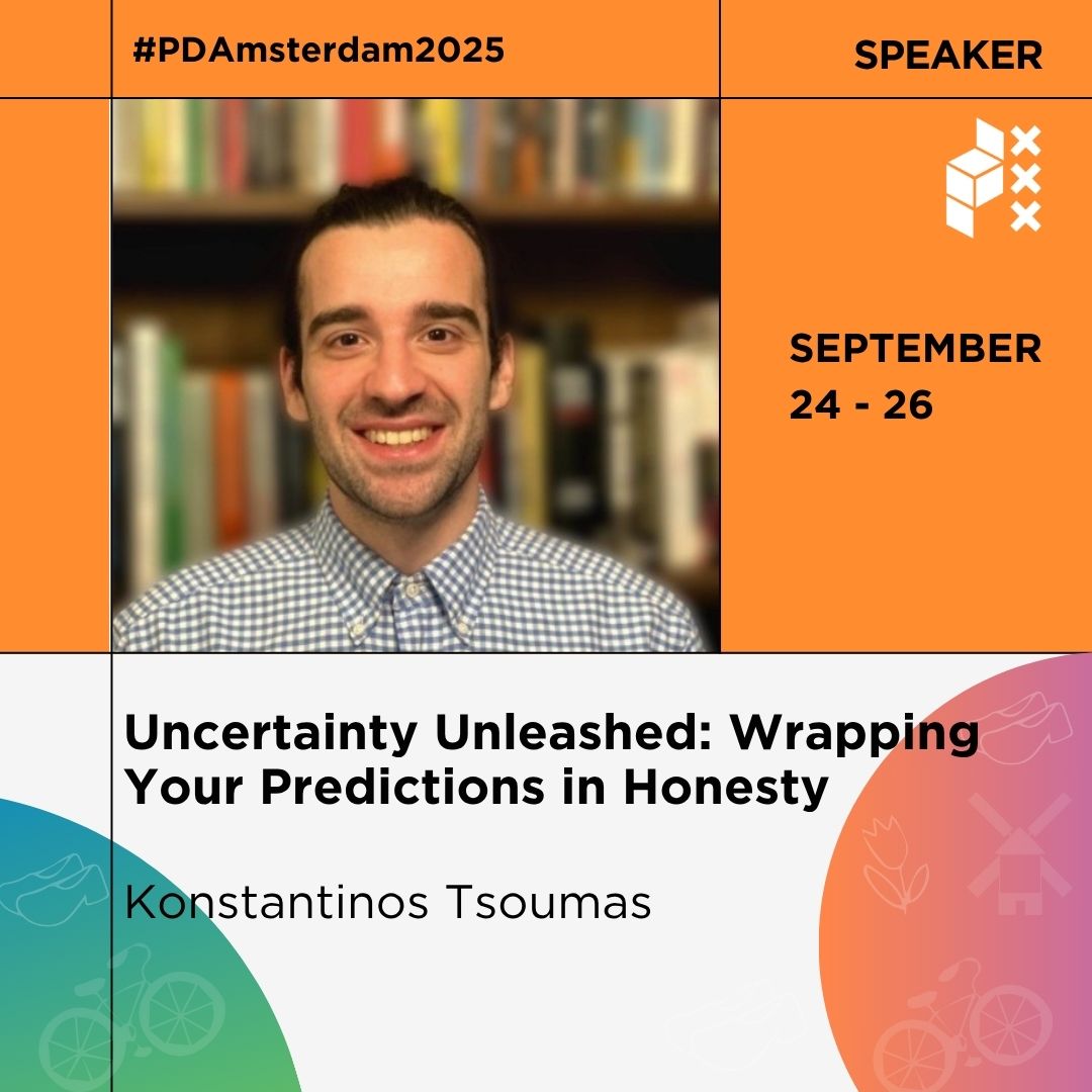 pydataamsterdam's tweet image. In "Uncertainty Unleashed: Wrapping Your Predictions in Honesty," Konstantinos Tsoumas breaks down how conformal methods can bring calibrated, trustworthy uncertainty estimates to your models. 🔗 Explore the full program: amsterdam.pydata.org/program