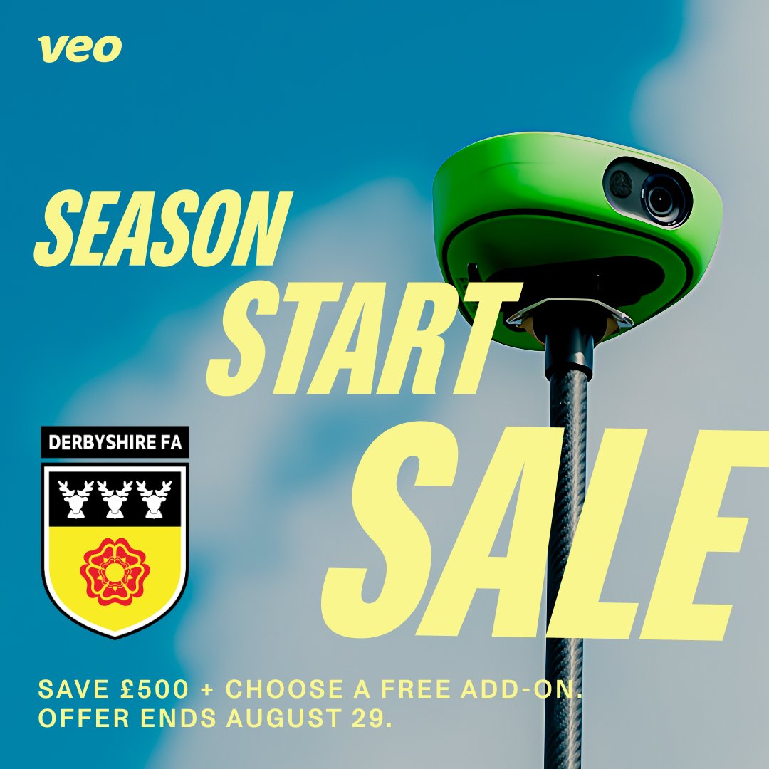 🚨 The Season Start Sale is here – and it’s Veo’s biggest deal of the year!

Whether you're a coach, player or parent, this is the perfect time to upgrade and start your season on top.

👉 Sign up and claim your offer: get.veo.co/SSS25/derbyshi…