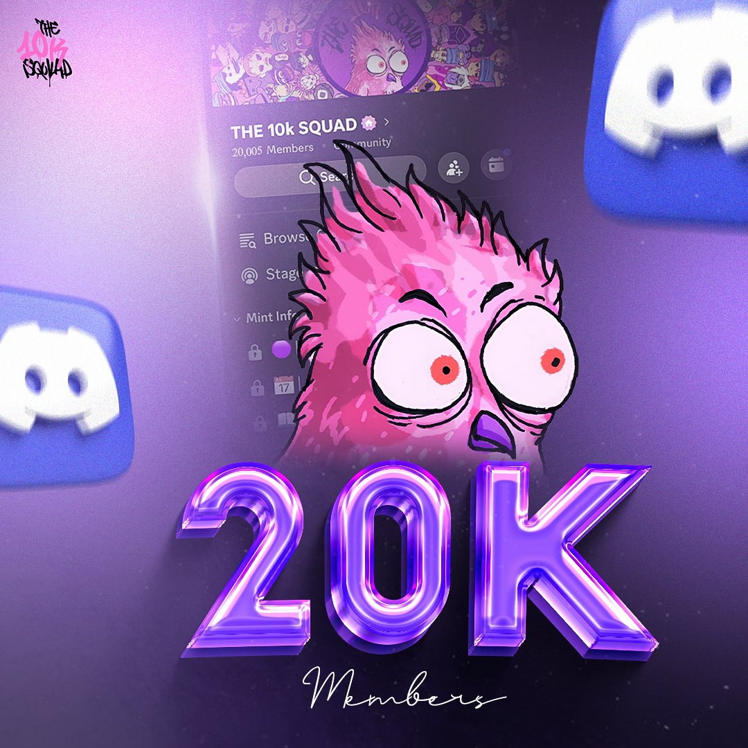 PΛϦŁØ│10k 𓅪 (@sobanh21) on Twitter photo G10k Birds!
Finally, we’re 20K strong and full of vibes.
Every event, every late-night yap, every shared laugh, it all built this.
You didn’t just join a server. You found a place that feels like home.
To everyone who's been part of the fam, Huge love to you all 💜 <a href="/the10kSquad/">The 10k Squad</a> G10k Birds!
Finally, we’re 20K strong and full of vibes.
Every event, every late-night yap, every shared laugh, it all built this.
You didn’t just join a server. You found a place that feels like home.
To everyone who's been part of the fam, Huge love to you all 💜 <a href="/the10kSquad/">The 10k Squad</a>