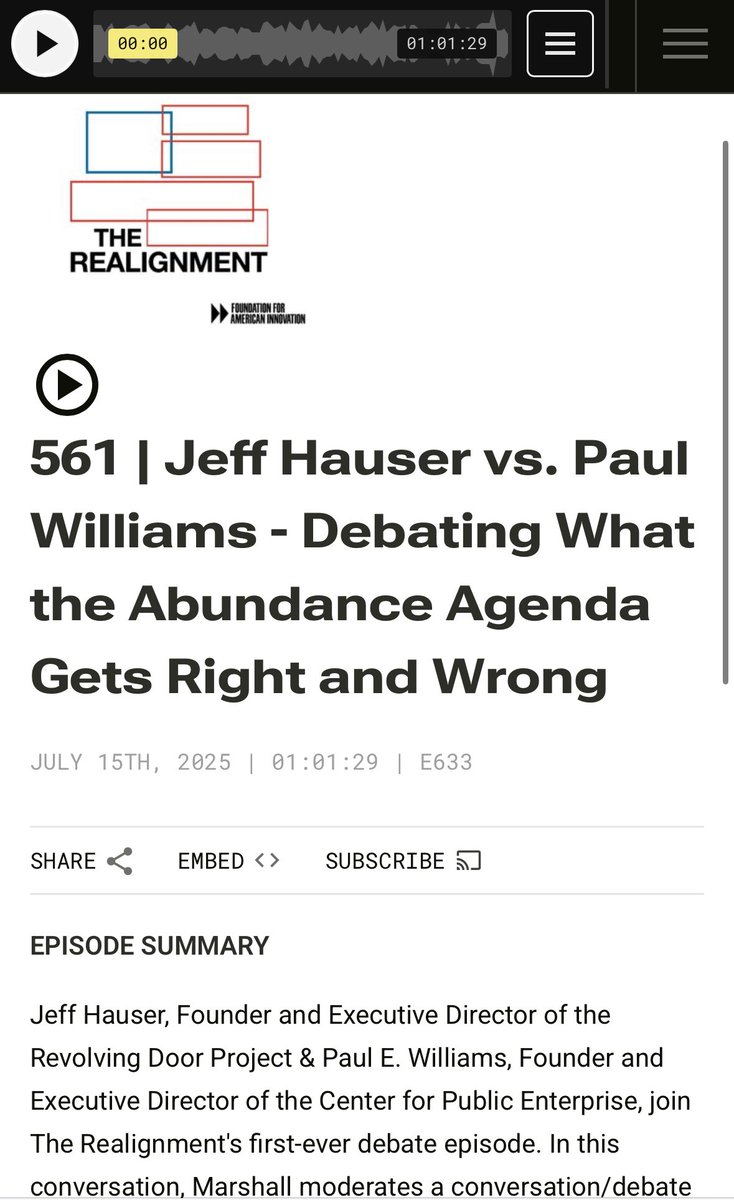 PEWilliams_'s tweet image. Had a great time talking about abundance with @makosloff and @jeffhauser. Episode on Spotify, Apple, etc.