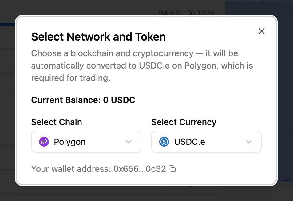 polymtrade's tweet image. The multichain deposit interface is ready. We’re just waiting on our partner’s API to push the update.
Any guesses who it is? 👀
In the meantime, feel free to deposit USDC.e on @0xPolygon — no fees, as always.