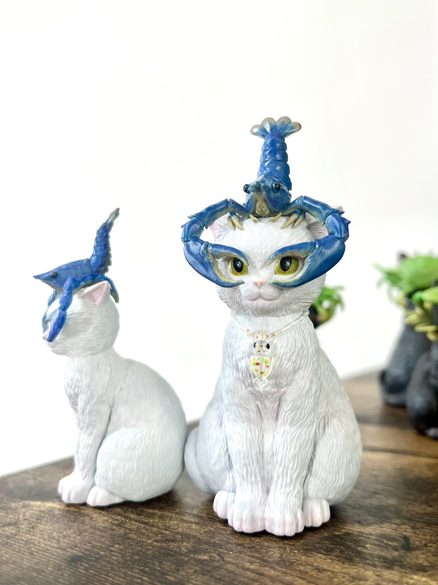 taberarerukusaW's tweet image. ワンフェス2025S夏 参加します!
+tic 卓番号: 3-20-01
猫フィギュア・海洋生物はそっと乗せるだけ…
3Dプリント未塗装小サイズ¥2000~¥2500
エビとカニの大サイズ・彩色完成品販売も少し〜見に来てもらえるとうれしいです
#ワンフェス #ワンフェス2025夏 #WF2025S #オリジナルフィギュア