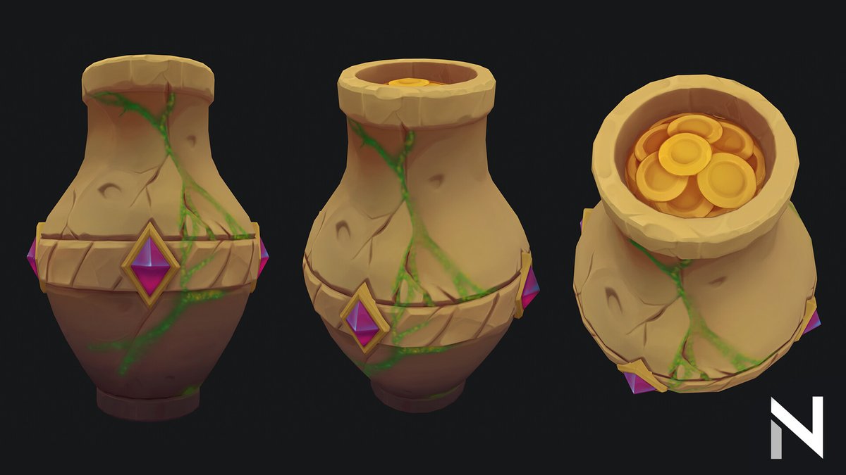 shabik3d's tweet image. Stylized Vase by student Burak Aydemir 🏺
#3dart #3d