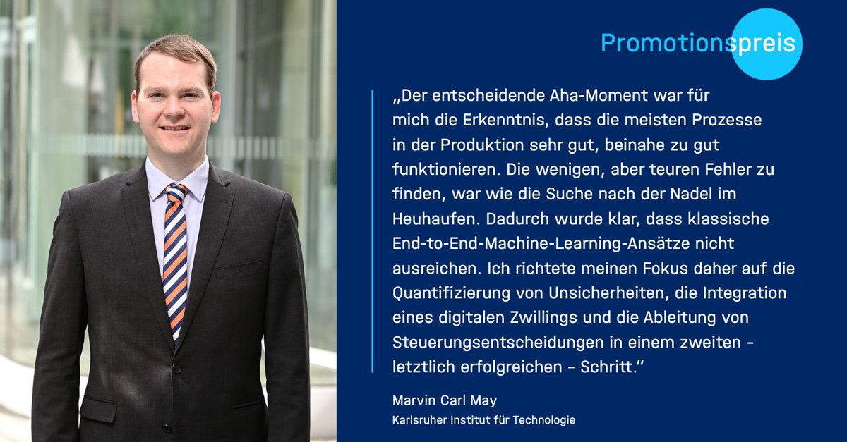 🎉 Promotionspreis bei Helmholtz:
Heute im Porträt: Marvin Carl May (Karlsruher Institut für Technologie) und sein Aha-Moment.⬇️

helmholtz.de/newsroom/artik… 

📸 Oliver Walterscheid