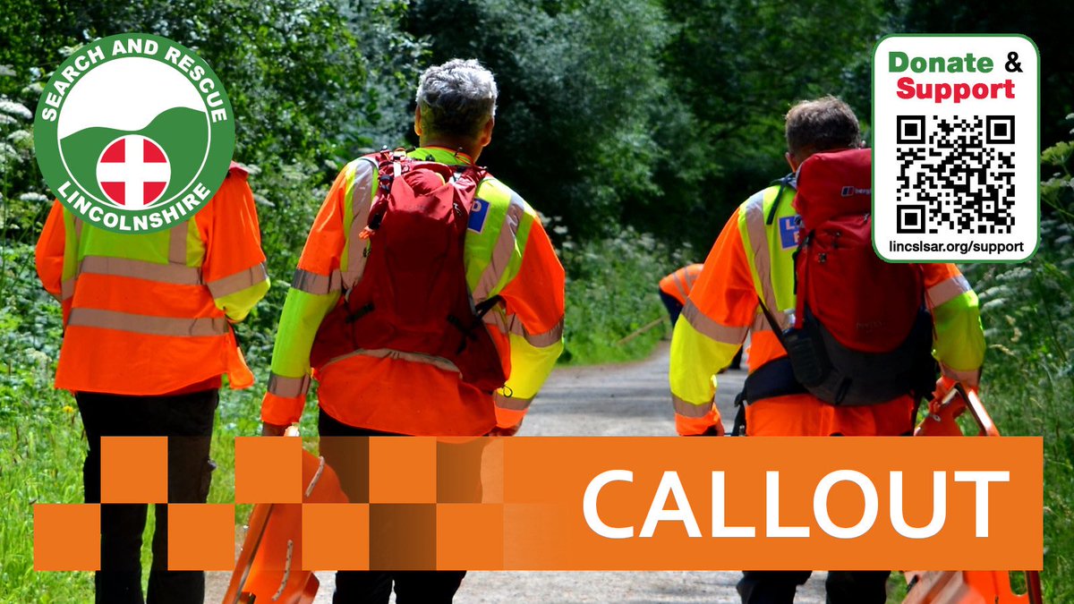 CALLOUT: The team are currently deploying to assist <a href="/LincsPolice/">Lincolnshire Police</a> for a search in the East of the county. 
Stay safe team. 
#SearchAndRescue 
#Lincolnshire