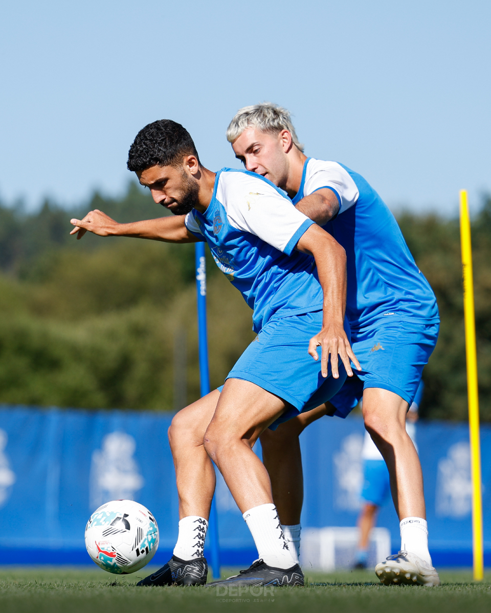 Sesión de entrenamiento del martes del Deportivo (Foto: RCD).