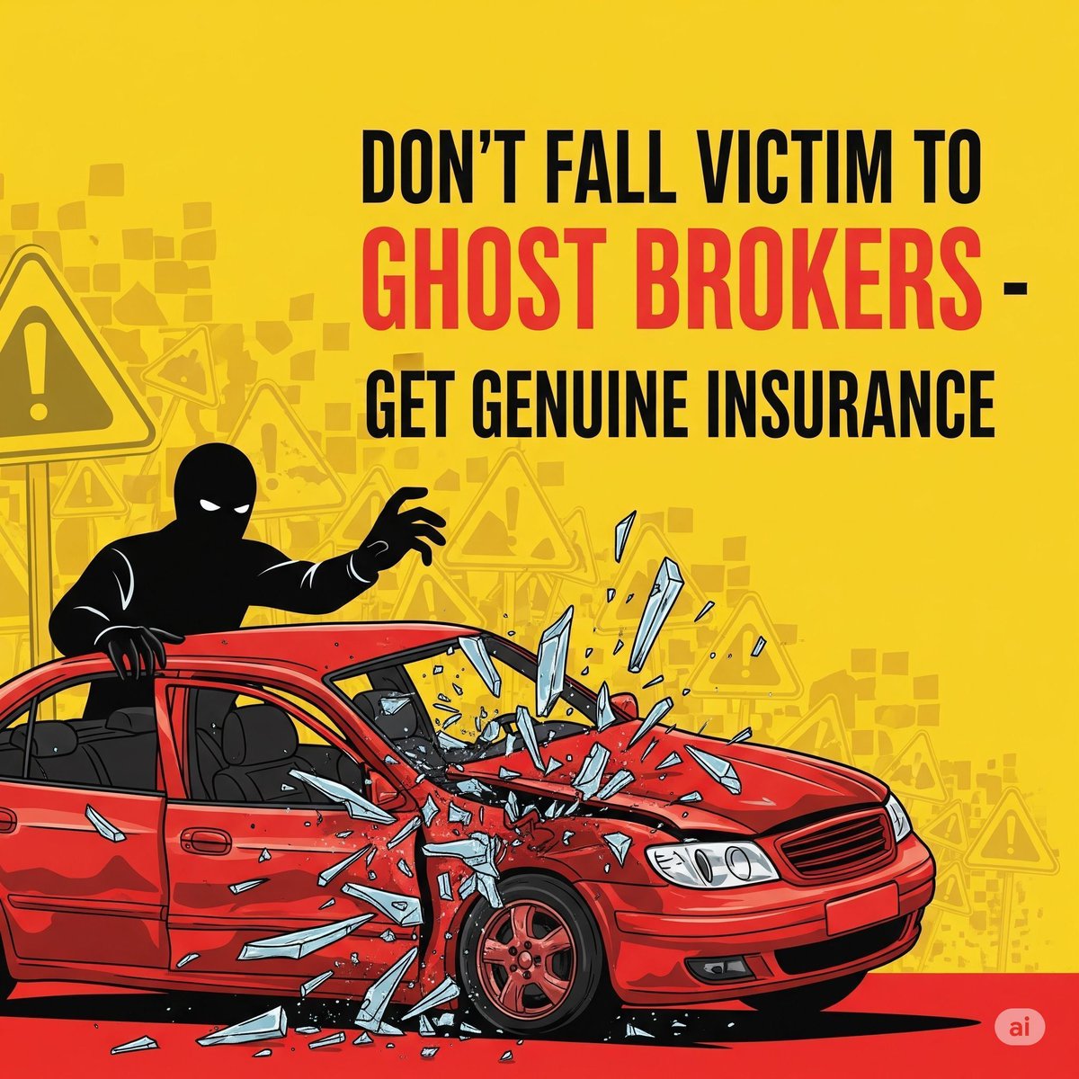 ⚠️BE AWARE OF GHOST BROKERS! ⚠️ Looking for cheap insurance? Be vigilant! "Ghost brokers" are fraudsters who sell fake or invalid insurance policies, often targeting people online, especially young drivers. This scam is on the rise and the consequences can be devastating.