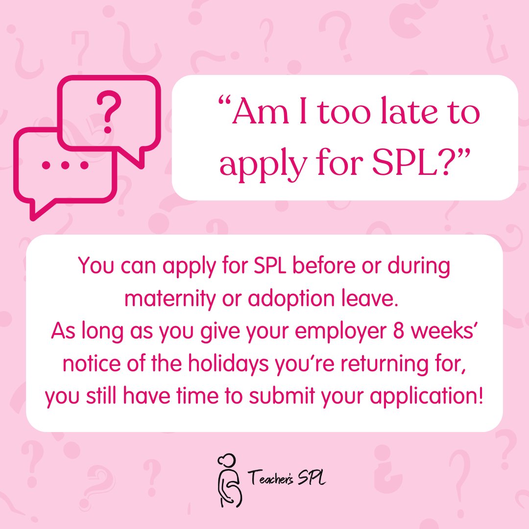 TeachersSPL's tweet image. Thinking about taking Shared Parental Leave but worried you&apos;ve missed the boat? 🫣 It&apos;s a common concern, but often, there&apos;s more flexibility than you think! Don&apos;t let uncertainty stop you from exploring your options for a balanced family life. teachersspl.co.uk