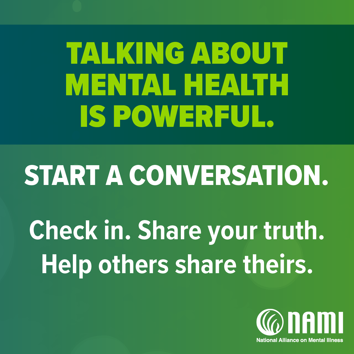 Talking about mental health is powerful and it starts with a simple conversation. At Mid Shore Behavioral Health, Inc., we encourage everyone to check in with those around them.

#MinorityMentalHealthMonth #BebeMooreCampbell