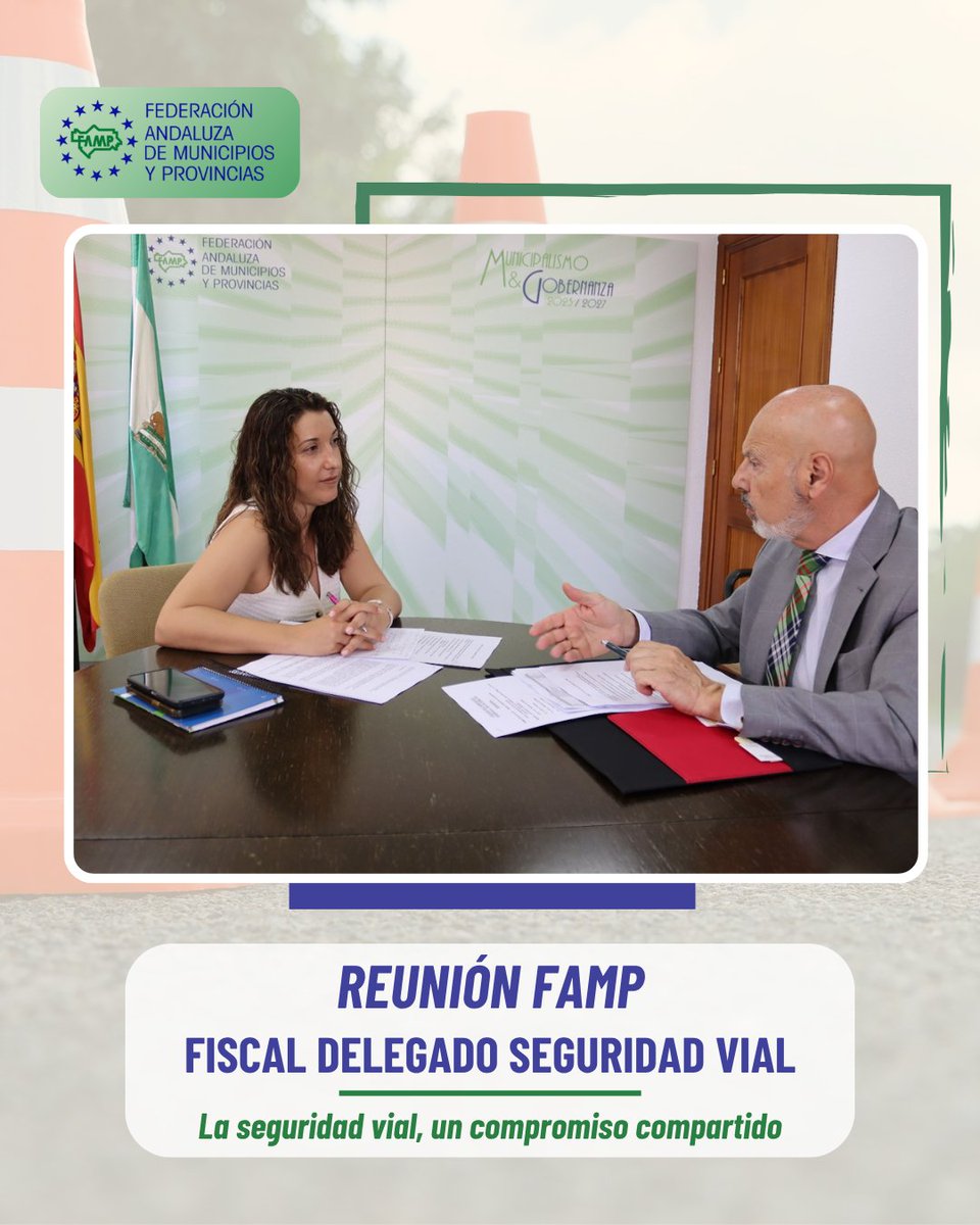 FAMP Comunicación (@fampcomunica) on Twitter photo ✅ La secretaria general de la #FAMP, <a href="/YolandaSezCuev1/">Yolanda Sáez Cuevas</a>, se reúne con el Fiscal Delegado de Seguridad Vial para coordinar acciones en los municipios andaluces.
🚦 Más colaboración para mejorar la seguridad y proteger a la ciudadanía.
#SeguridadVial #MunicipalismoGobernanza ✅ La secretaria general de la #FAMP, <a href="/YolandaSezCuev1/">Yolanda Sáez Cuevas</a>, se reúne con el Fiscal Delegado de Seguridad Vial para coordinar acciones en los municipios andaluces.
🚦 Más colaboración para mejorar la seguridad y proteger a la ciudadanía.
#SeguridadVial #MunicipalismoGobernanza