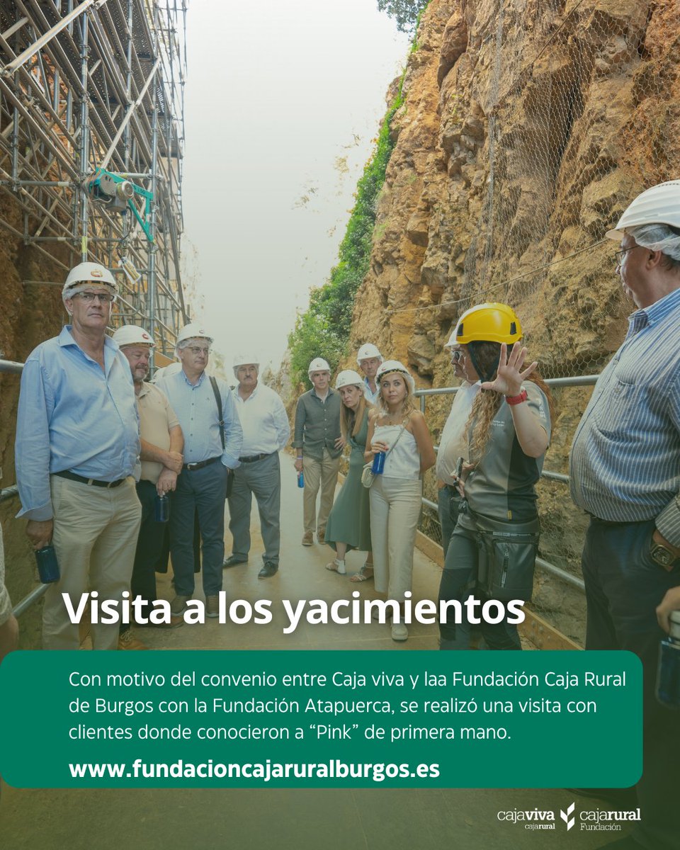 Fundación Caja Rural Burgos (@fundcajaruralbu) on Twitter photo Visita con nuestros clientes a los Yacimientos de Atapuerca <a href="/FATAPUERCA/">FUNDACION ATAPUERCA</a> donde pudimos conocer de primera mano a "Pink" el europeo occidental más antiguo. Visita con nuestros clientes a los Yacimientos de Atapuerca <a href="/FATAPUERCA/">FUNDACION ATAPUERCA</a> donde pudimos conocer de primera mano a "Pink" el europeo occidental más antiguo.