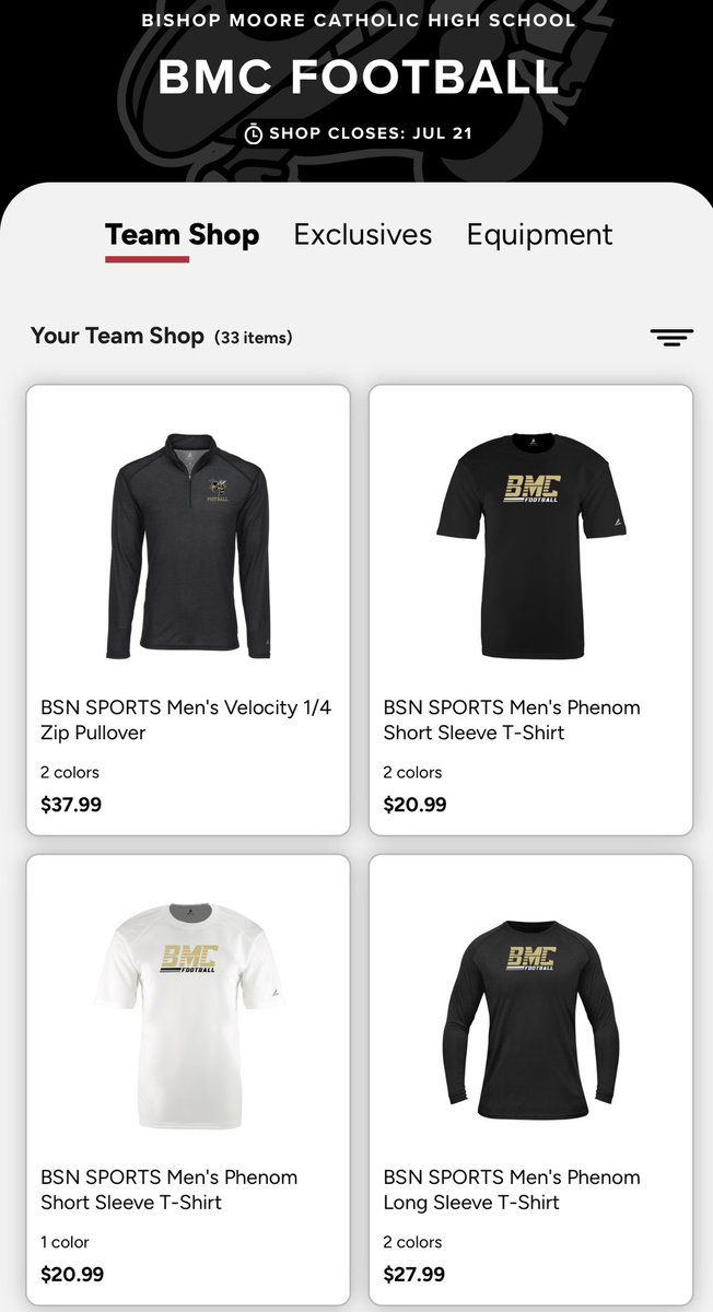 Hornet Fans~ Get your Football gear for the upcoming fall season! The store closes on Monday 7/21/25 by the end of the day! #1MOORE #BMCFootball 

BSN Store Link: bsnteamsports.com/shop/hXYLJ2Rfmy