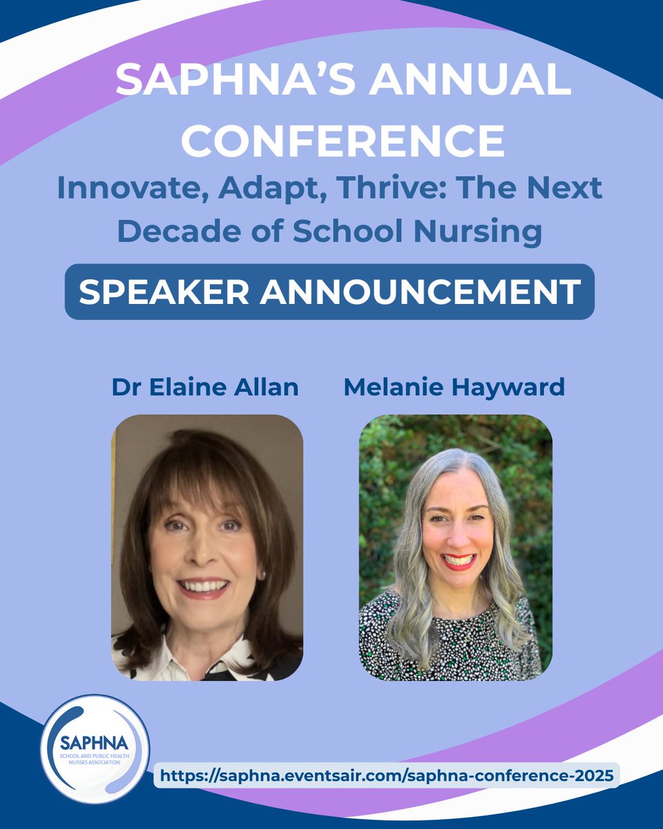 🎤 Speaker Spotlight – Melanie Hayward and Dr Elaine Allan at #SAPHNA2025 – Unmissable insights! Register today. saphna.eventsair.com/saphna-confere…
