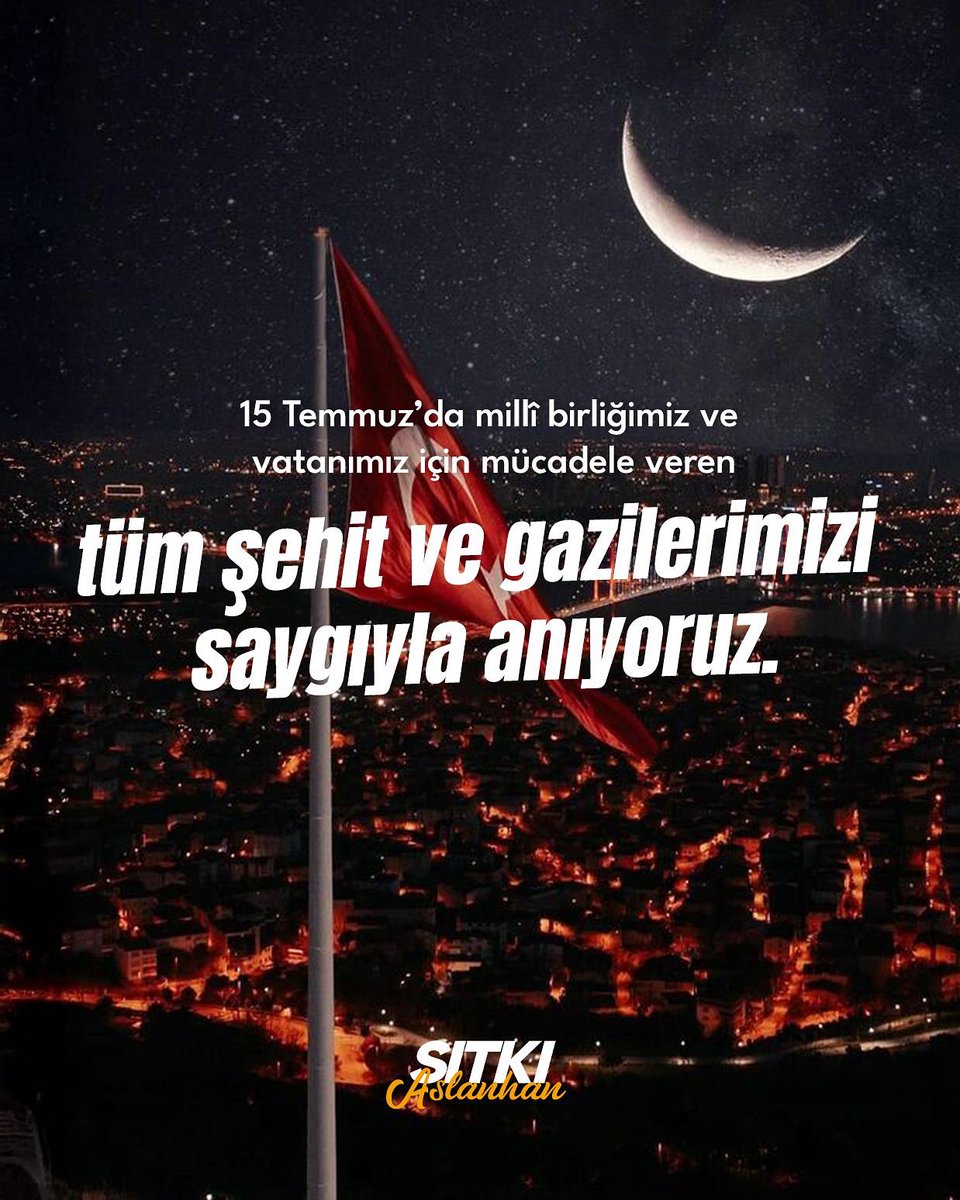 15 Temmuz’u unutmadık, unutturmayacağız.
Vatanı uğruna can veren tüm şehitlerimizi ve kahraman gazilerimizi rahmet ve minnetle anıyoruz.

#15temmuz #başarı #program  #video #mutluluk #seminer #aile #psikoloji #dost #sevgi