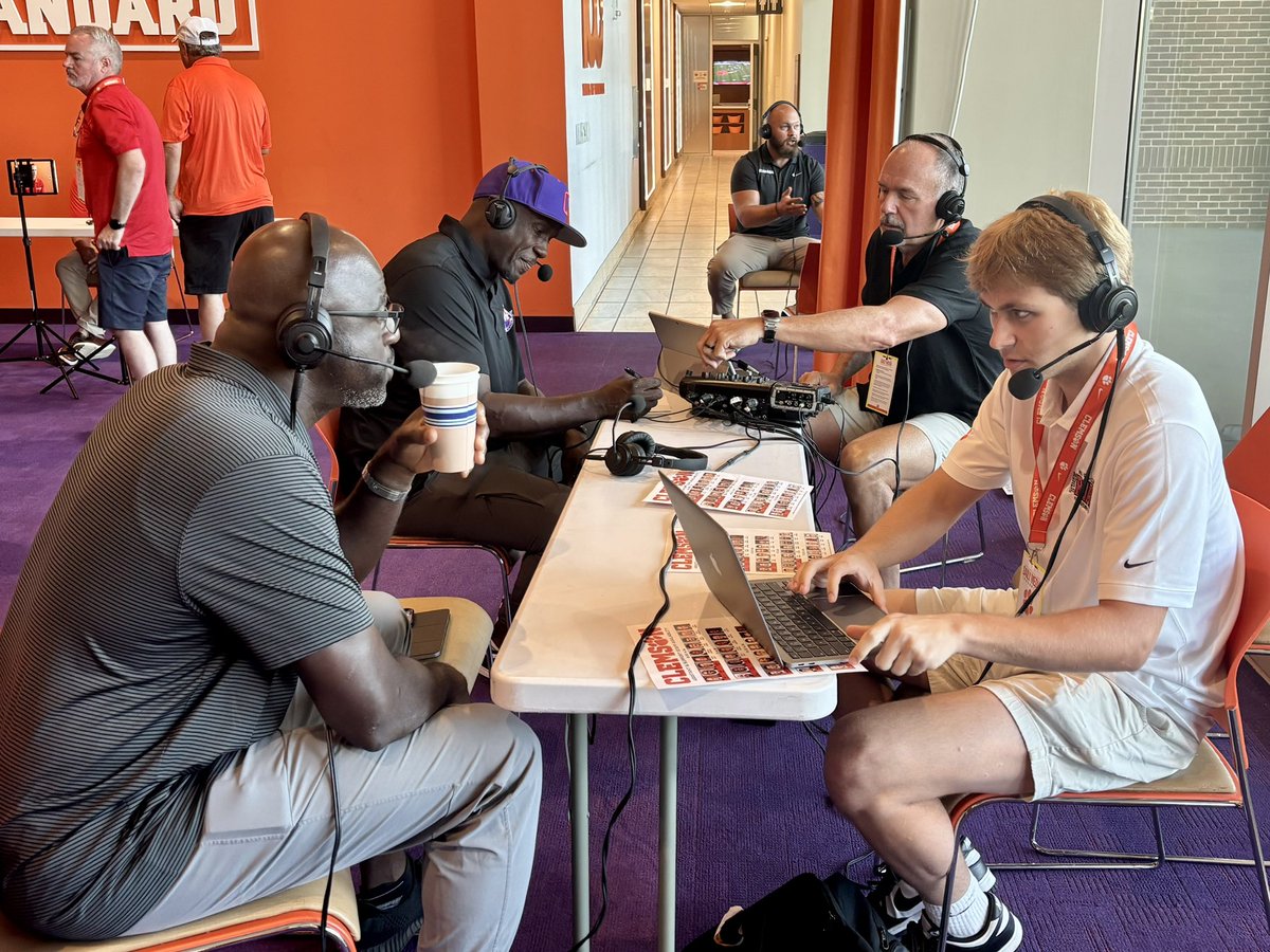 Michael Vaughan Promotions (@mvp3sc) on Twitter photo Here at the Reeves Football Complex with the <a href="/1055TheROAR/">The ROAR 🎙</a> Team for Clemson Football Media Day. Getting the day started on Defense as <a href="/QualkTalk/">William Qualkinbush</a> visits with Coach Ben Boulware, <a href="/benmilstead/">Ben Milstead</a> is w/Coach Nick Eason, & <a href="/FaxOnSports/">Fax On Sports</a> speaks w/Coach Chris Rumph. More coming on this 🧵… Here at the Reeves Football Complex with the <a href="/1055TheROAR/">The ROAR 🎙</a> Team for Clemson Football Media Day. Getting the day started on Defense as <a href="/QualkTalk/">William Qualkinbush</a> visits with Coach Ben Boulware, <a href="/benmilstead/">Ben Milstead</a> is w/Coach Nick Eason, & <a href="/FaxOnSports/">Fax On Sports</a> speaks w/Coach Chris Rumph. More coming on this 🧵…