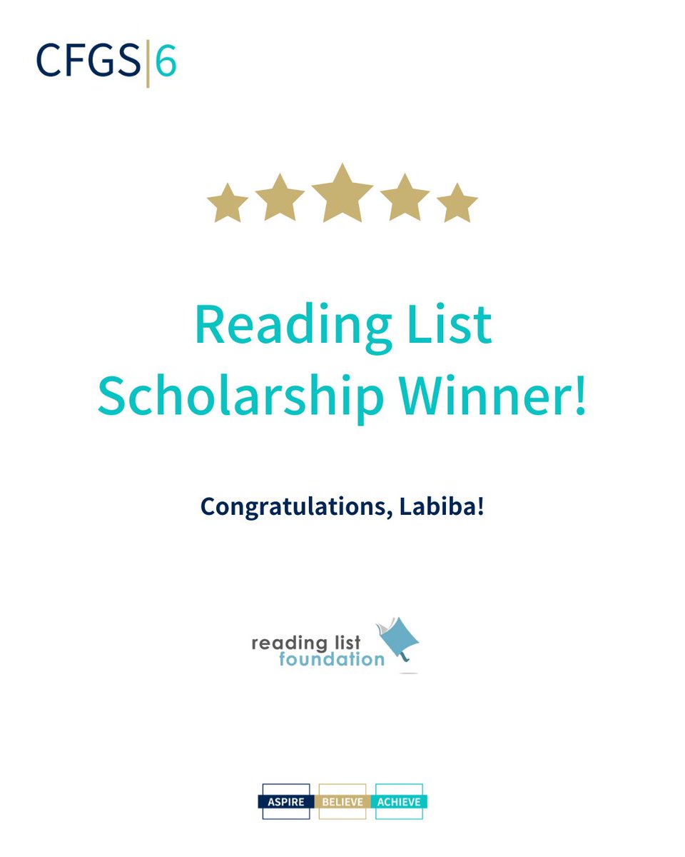 Central Foundation Girls' School (@cfgschool) on Twitter photo A huge thank you to <a href="/ReadingList01/">Reading List Foundation</a> for awarding Labiba a £250 Reading List Scholarship!
She’ll be putting it to good use as she prepares to begin her journey at Exeter University.
#ReadingListFoundation #AspireBelieveAchieve #StudentSuccess A huge thank you to <a href="/ReadingList01/">Reading List Foundation</a> for awarding Labiba a £250 Reading List Scholarship!
She’ll be putting it to good use as she prepares to begin her journey at Exeter University.
#ReadingListFoundation #AspireBelieveAchieve #StudentSuccess