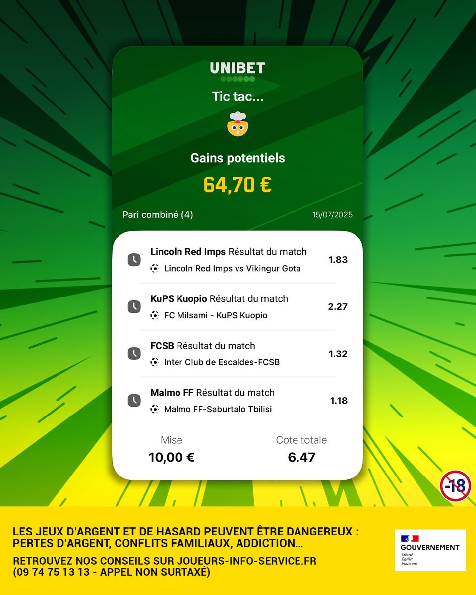 UnibetFrance's tweet photo. Le CM a décidé de tenter un combi LDC folklorique 🥸

On envoie les gains à l'un d'entre vous en RT + pseudo si ça ne passe pas 🎁 https://t.co/U9rcnZx4gj