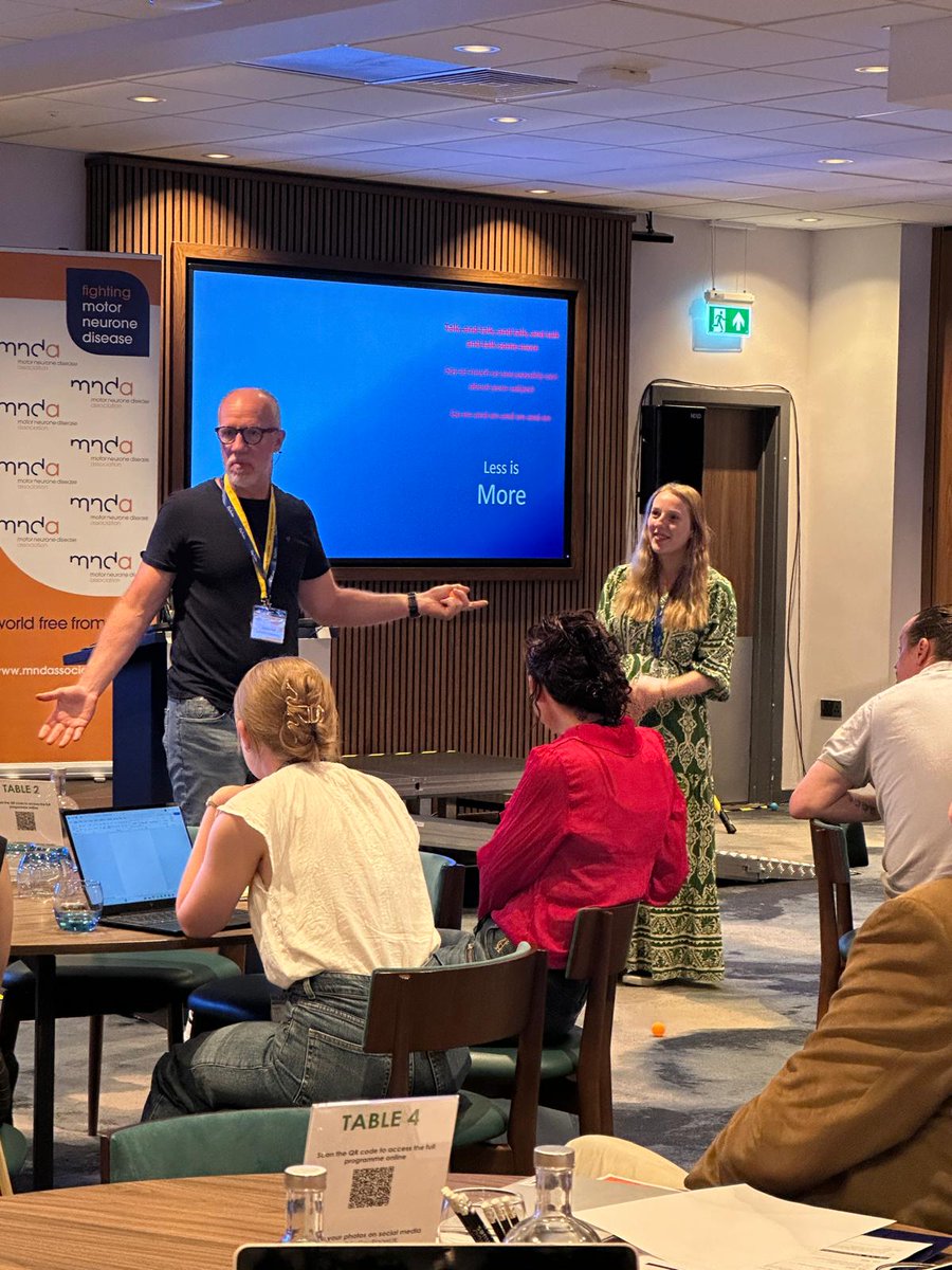 mndresearch's tweet image. Simon Hall kicked off the first workshop today at #MNDEnCouRageUK 2025!
He gave #MND #ALS researchers hints and tips for giving powerful presentations which engage and inspire the audience!