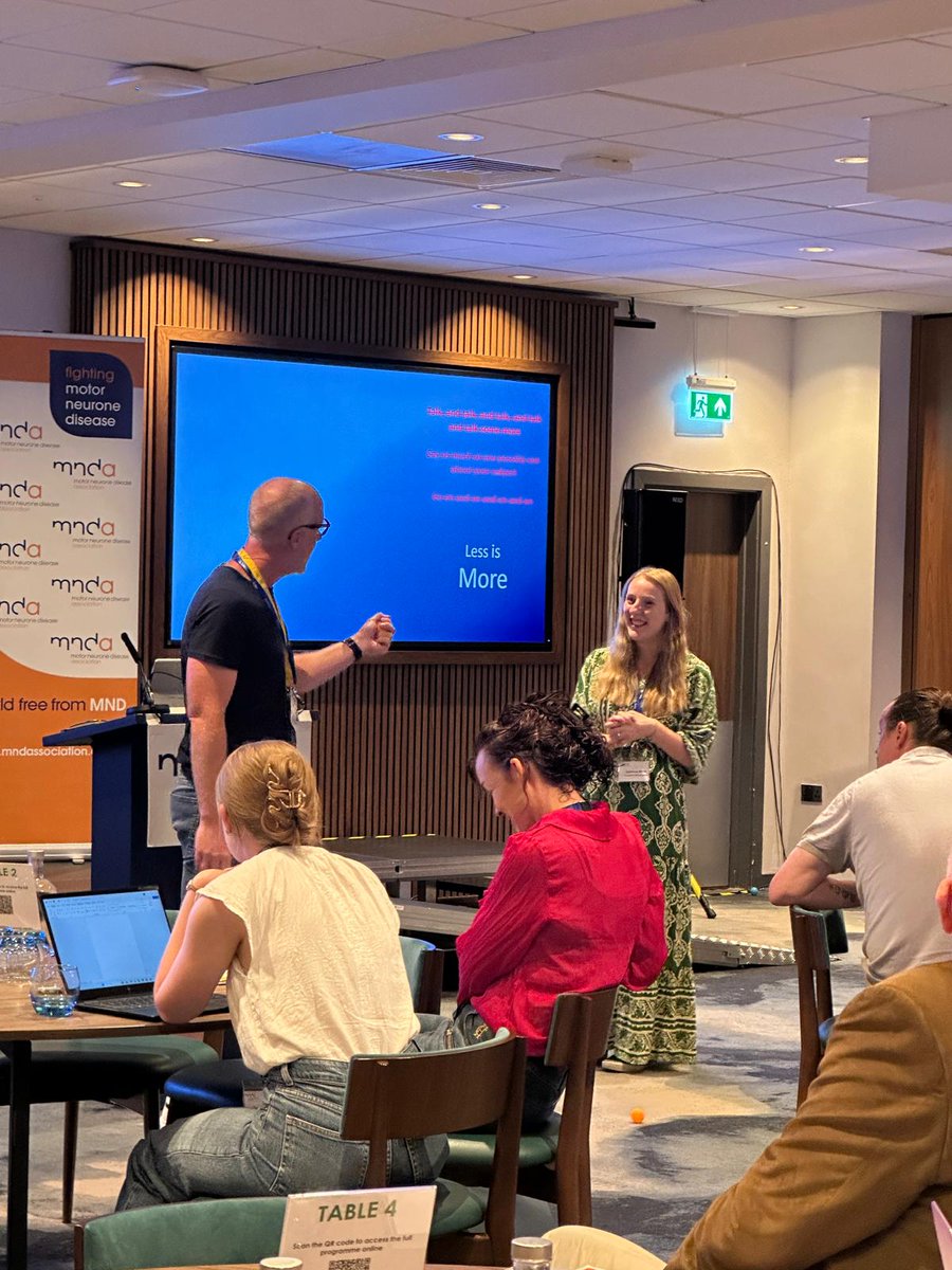 mndresearch's tweet image. Simon Hall kicked off the first workshop today at #MNDEnCouRageUK 2025!
He gave #MND #ALS researchers hints and tips for giving powerful presentations which engage and inspire the audience!