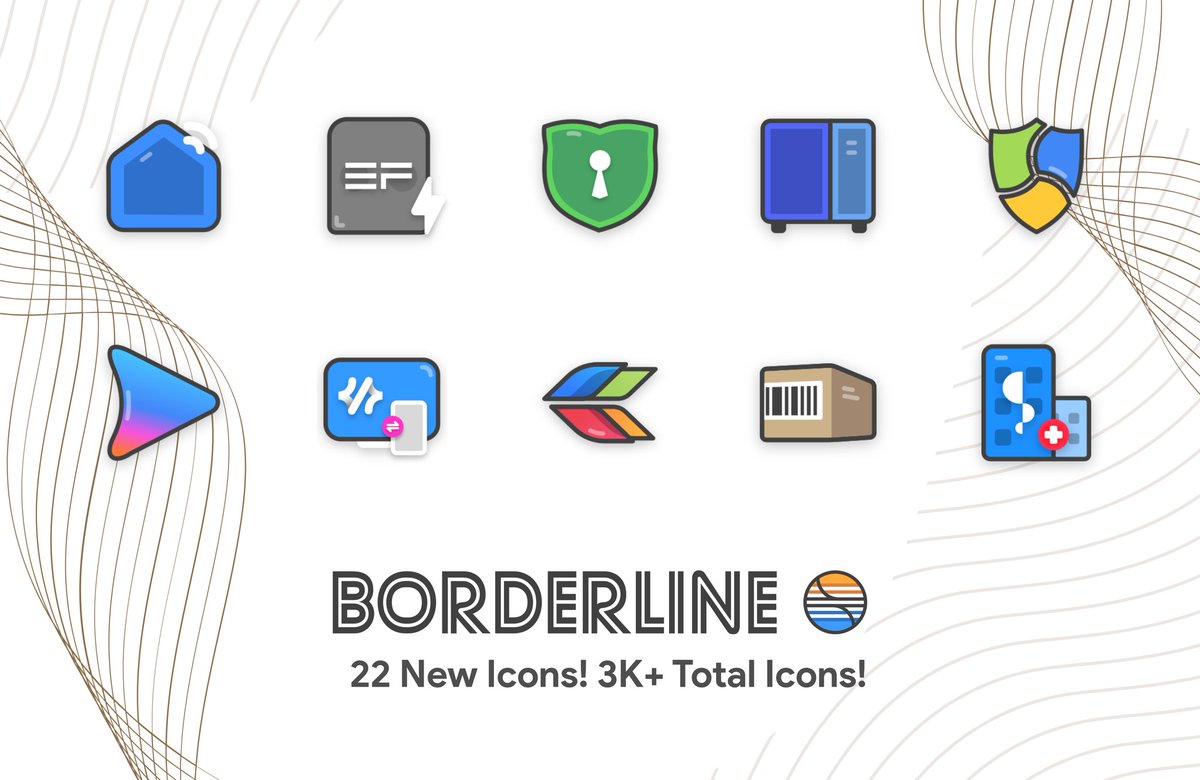 1st update of the week is LIVE for Borderline! 

🔸 Added 22 Premium icons! 
🔸 3040+ total icons now! 

Get it here NOW 👉🏻 bit.ly/borderlineicon… 

Reposts and ❤️s ll always be appreciated 🙏🏻 

Cheers guys!