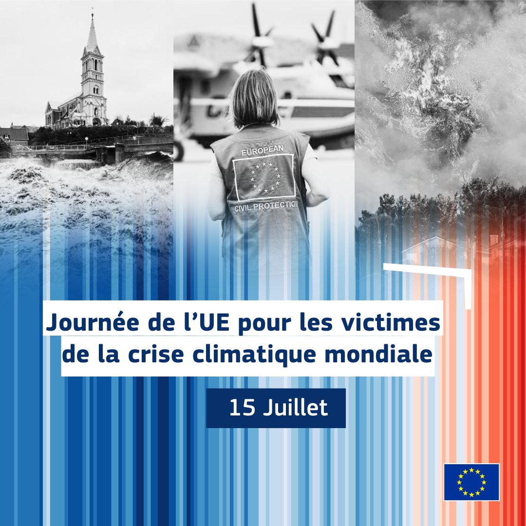 Aujourd’hui, 🇪🇺 rend hommage aux victimes de la crise climatique🌍

Pour protéger les vies et renforcer la résilience des communautés :

✅ Alerte précoce
✅ Villes durables
✅ Santé &amp; climat
✅ Réduction des émissions

Agissons ensemble, maintenant ❗️

🔗europa.eu/!K7DgPj