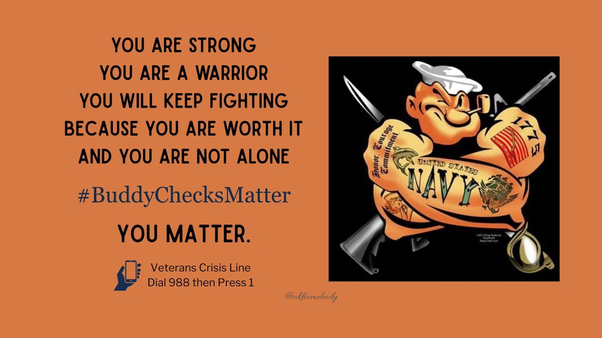 🇺🇸Tuesday✅VETERAN #BuddyChecks✅RH 🇺🇸
Good morning, family. You are special, you are needed, and you are worth fighting for. You do not need to fight alone. Reach out. I love all y’all! ❤️🤍💙
⭐️Veterans Lives Matter ⭐️REPOST ⭐️Turn22To0 ⭐️
🇺🇸⚓️⚓️ <a href="/lblee58/">Larry Lee</a> <a href="/GrandpaGreg77/">Ultra Maga Greg</a>